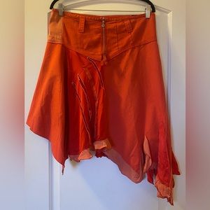 Marithe Francoise Girbaud Asymmetrical Cotton Skirt